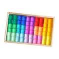 thumbnail image 4 of Milaget 60Pcs Acrylic Cubes Blocks Translucent Light Shadow Toy Learning Rainbow Building Cubes Sensory Training Toys for Boys Girls, 4 of 9
