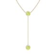 thumbnail image 1 of Angara Collier Péridot Naturel - Collier Style Lariat Péridot Rond 1.9 ct en Or Jaune 14K pour Femmes, 1 of 8