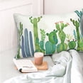 thumbnail image 4 of Pofeuu Cartoon Cactus Print Polyester Microfiber Plush Pillowcases, Super Soft and Cozy Pillow Case Covers with Envelop Closure（Pillow core not included）-14"x20", 4 of 6