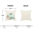 thumbnail image 5 of Fall Decor Pillow Covers 16x16 Inch Set of 2 Autumn Teal Watercolor Pumpkin Throw Pillows for Couch Thanksgiving Harvest Pink White Flower Indoor Decorative Cushion Cases for Bed Decorations, 5 of 6