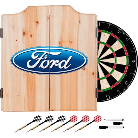 Ford Dart Cabinet Set with Darts and Board  Ford Oval
