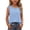 Light Blue, variant on Tranfacy Girls Round Neck Tank Top Sleeveless Solid Casual Fashion Outer Layering Shirts