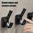 thumbnail image 5 of 3-Pack No-Drill Adhesive Hooks – Damage-Free Wall Mounted Organizers for Bathroom, Closet & Entryway, Heavy Duty Plastic Hooks for Towels, Coats (Gray, Space-Saving 5lb Capacity), 5 of 6