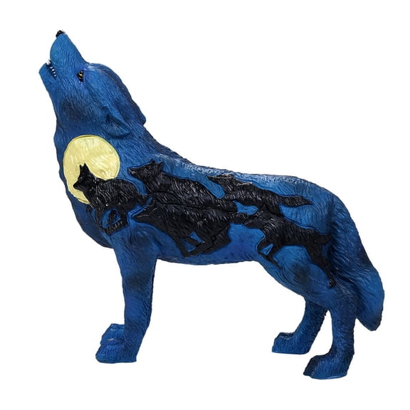 Pacific Giftware Night Rush Wolf Collectible Figurine, 6.25" x 2.65" x 6.15"
