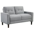 thumbnail image 5 of Bowen 3-piece Upholstered Track Arm Tufted Sofa Set Grey, 5 of 15