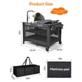 thumbnail image 4 of RUPOUN Baby Playards, Foldable Nursery Center Playpen and Toy Mobile, Portable Travel Bassinet, Locking Wheels, Gray, 4 of 11