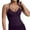 Dark Purple, variant on Women's High Elastic Nylon Seamless Sports Vest Top With Chest Cushion Beauty Back Fitness Sports Yoga Vest