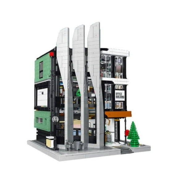 Downtown Office Building Modular Building Blocks Set with Integrated Light Panels | General Jim’s Toys & Bricks | GJ-TOB