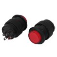 thumbnail image 1 of 2 Pcs 3A 125VAC 1.5A 250VAC SPST Interruptor de botón momentáneo On/Off Luz roja, 1 of 1