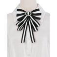 thumbnail image 4 of INSPIRE CHIC Women's Large Striped Bow Brooch Rhinestone Brooch Bows Ties for Retro Chic, 4 of 4