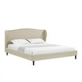 thumbnail image 3 of Posh Living RBD478-03BEK-UE Adelyne Linen Platform Bed for Unisex, Beige - King Size, 3 of 20