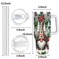 thumbnail image 2 of Christmas Gnome Tumbler with Lid and Straw, Holiday Nordic Gnome Insulated Travel Cup, 2 of 9