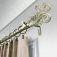thumbnail image 2 of 1" Dia Adjustable 48"-84" Curtain Rod with Jerrick Finials - Light Gold,(100-06-483), 2 of 3