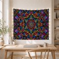 thumbnail image 5 of Floral Garden Mandala with Fills Characterized Stained Glass, Mystical Fantasy for Space Lovers, Galaxy Room Decor, Mother'S Day Gift, Tapestry Wall Hanging for Bedroom and Dorm, 5 of 7