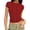 Red, variant on ZUKMRJPC Women's Summer Tops Short Sleeve Crewneck Casual Fashion Print Knit T Shirts Slim Fit Cute Basic Going Out Crop Tops
