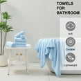 thumbnail image 3 of Beartech 18 Piece Bath Towel Set-6 Bath Sheet,6 Hand Towel,6 Washcloths Ultra Soft Microfiber Towels,Luxury Shower Towel,Quick-Dry & Highly Absorbent Bathroom Towels for Family,Hotel Spa-Blue, 3 of 8