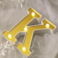 thumbnail image 6 of Efavormart 6" 3D Gold Marquee Letters 5 LED Light Up Letters Warm White LED Letter Lights - K, 6 of 10