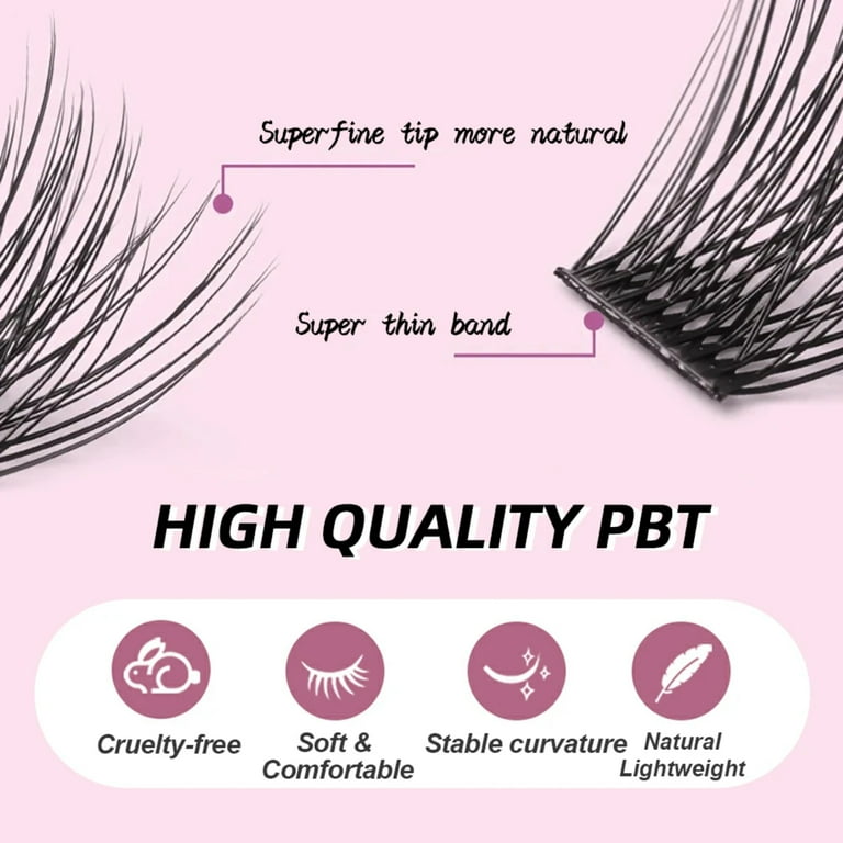 DEKAXID  MASSCAKU 12 Rows DIY lashes Cluster 30D40D False Eyelashes Heat Bonded Premade Fans Individual Natural Segmented Lash Clusters