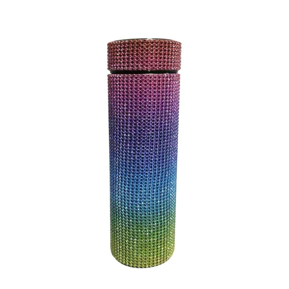 Vikakiooze 2023 Diamond Thermo Bottle 500ml Water Bottle Stainless Steel Smart Vacuum Flask 1x
