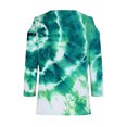 thumbnail image 5 of MEICHEN Tie Dye Long Sleeve Shirts for Women V Neck Pullover Tops Loose Tees Top Summer Fashion Clothing for Women, 5 of 5