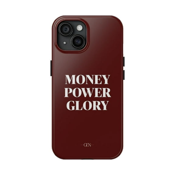 Cases Cover, Money Power Glory Tough Phone Case – Dual Layer Bold Statement Cover for iPhone 16 Pro Max, 16 Plus, 15, 14, 13, 12, 11, X, Samsung Galaxy S25, S24, S23, S22