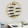 thumbnail image 3 of Miumaeov Wine Glass Rack Wall Mounted Round Wine Glass Goblet Holder Metal Hanging Wine Rack for Bar Kitchen, 3 of 12