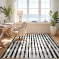thumbnail image 3 of Design&I 5'x7' Ultra Soft Area Rug, Striped Vintage Faded Bands Distressed Pinstripe Front Symmetrical None Fluffy Washable Non Shedding for Bedroom Living Room Home Office, 3 of 7