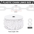 thumbnail image 2 of Uxcell White Plastic Chain, 72 ft 8mm Safety Barrier Chain for Crowd Control, 2 of 7