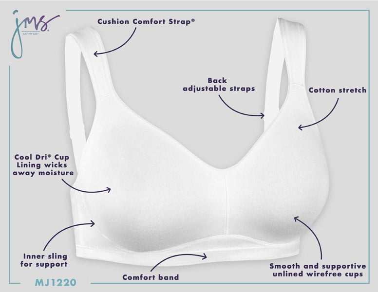Just My Size Active Lifestyle Wirefree Bra, Style MJ1220