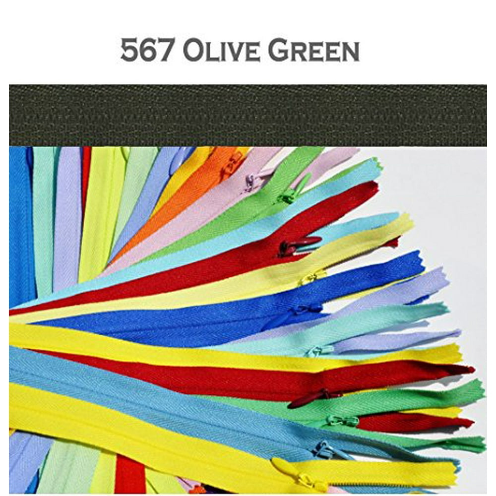 9" Unique Invisible Zipper YKK Conceal Invisible (12 Zippers/ Pack