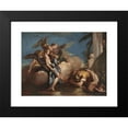 thumbnail image 2 of Francesco Guardi 14x11 Black Modern Framed Museum Art Print Titled - The Angels Appearing to Abraham (1750s), 2 of 5