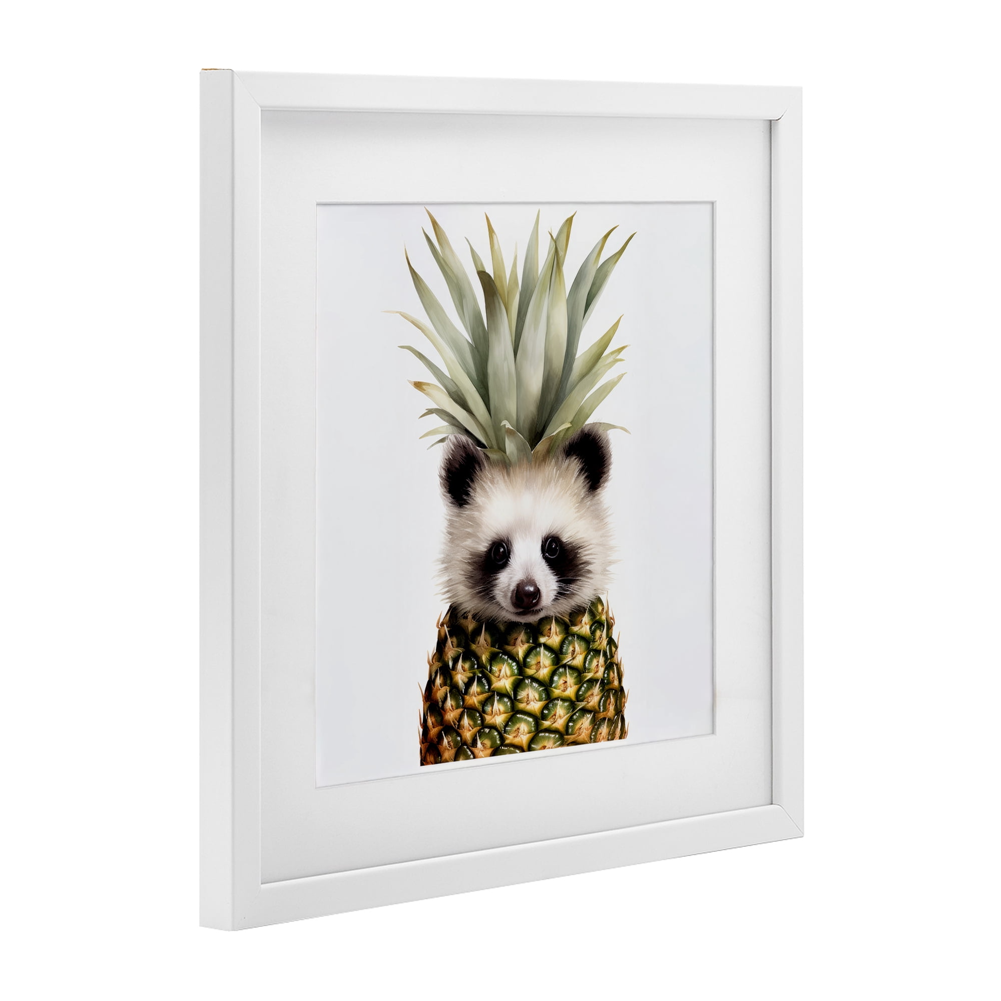 Stupell Industries Pineapple Panda Cub White Framed Print Under Glass, design by Lazar Studio
