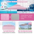 thumbnail image 5 of Costway 10'x17.6' Outdoor Instant Pop-up Canopy Tent Dual Half Awnings Adjust Patio Pink, 5 of 8