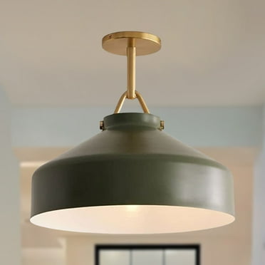 Modern Sleek Metal Umbrella Shaped Flush Mount , Ceiling Lamp for Bedroom , Living Room Chandelier 16"