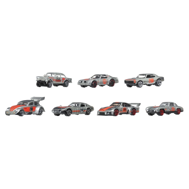 Hot Wheels, 1:64 Scale Toy Cars, Set of 7, 80th Anniversary