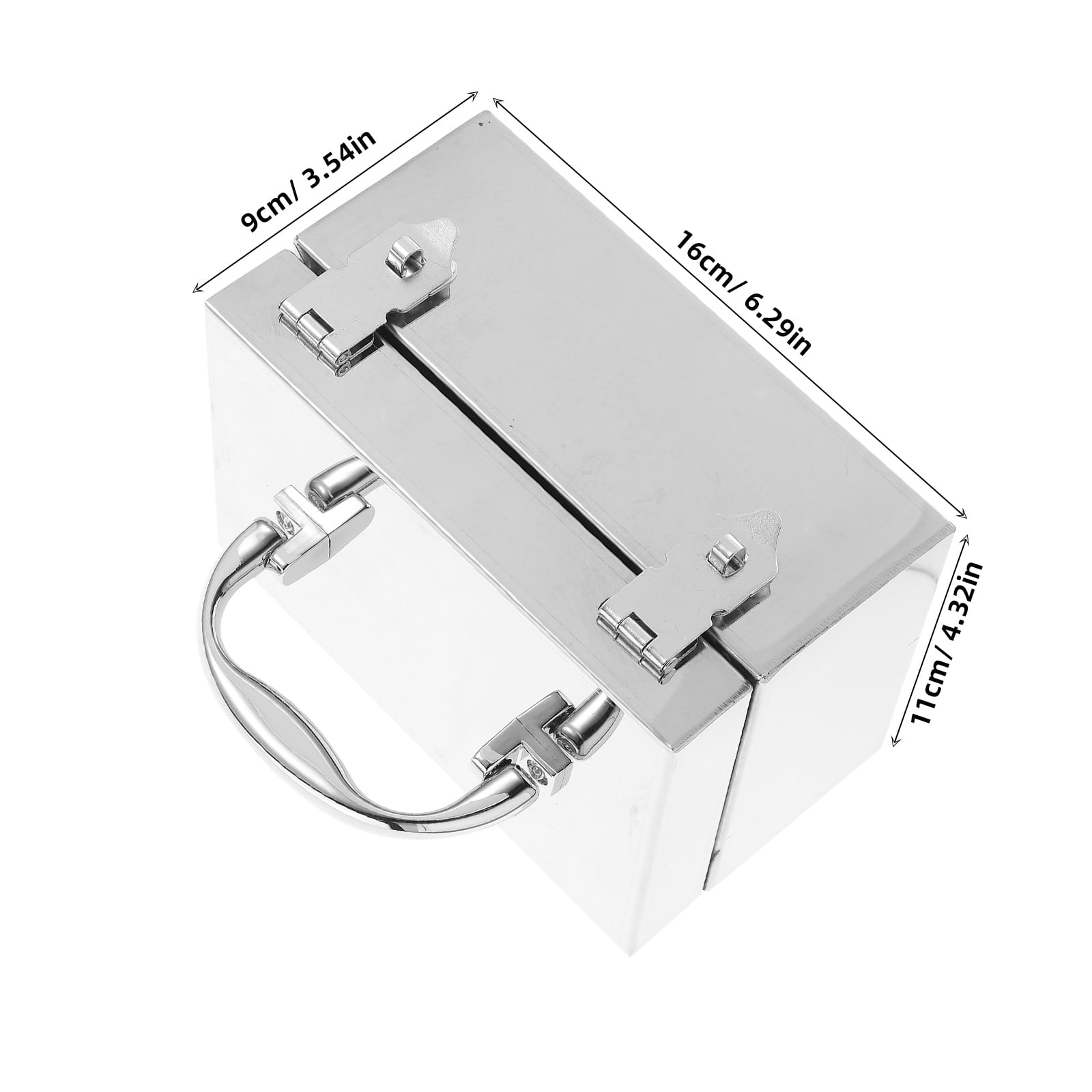 DEEPCRAFF Portable Stainless Steel Lock Box Key Lock, Fireproof Cash and Document Organizer for Home and Office