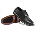 thumbnail image 3 of Bocca Men's Formal Business Shoes Black Classic Lace Up Oxford Shoes 8M, 3 of 8