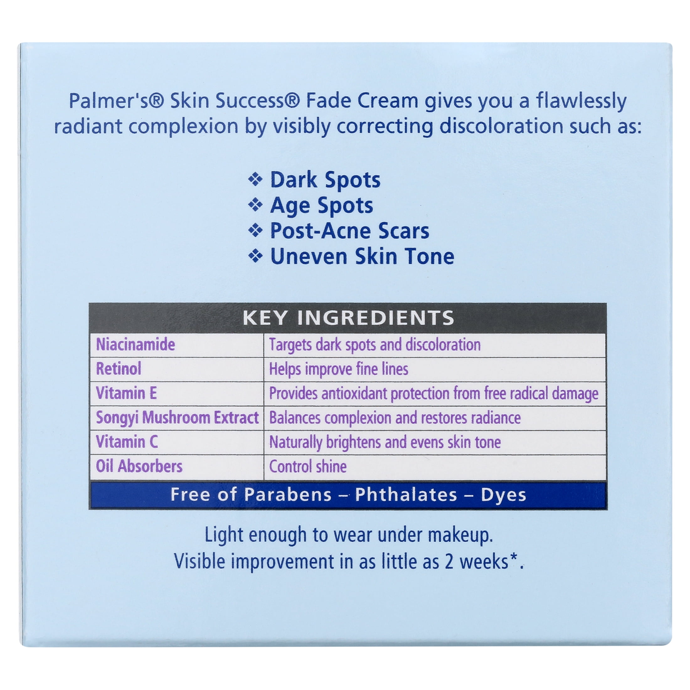 Palmer's Skin Success Tone Correcting Fade Cream for Oily Skin, 2.7 oz.