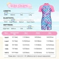thumbnail image 2 of Marendyee Girls Ariel Mermaid Swimsuit One Piece Bathing Suit Zipper with UPF 50+ Rashguard Swimwear Printed One Piece Beach 5-6 Years 120 CM, 2 of 14