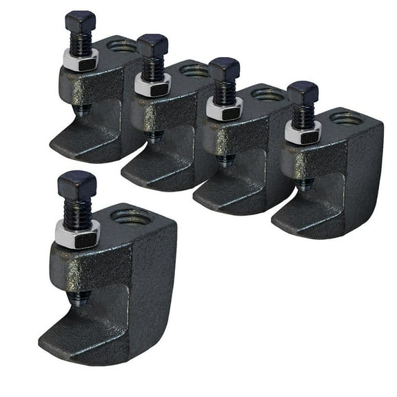 Highcraft Junior Beam Clamp for 5/8 in. Threaded Rod, Uncoated Steel (5-Pack)