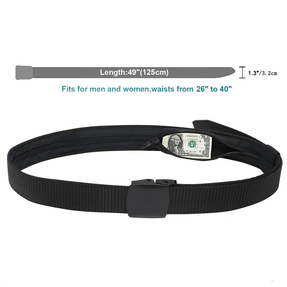 Travel Money Belt Ceinture Porte-Monnaie De Voyage Cachée - Portefeuille Sécurité Homme Femme Accessoire Sécurité Pickpockets