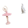thumbnail image 6 of Dualoai Ballerina Penguin Resin Figurine Girl Animal Sculpture Collectable Craft Decorative Ornament Birthday Gift Novelty Souvenir for Office Study Room Bookshelf Housewarming Tabletop Bar, 6 of 8
