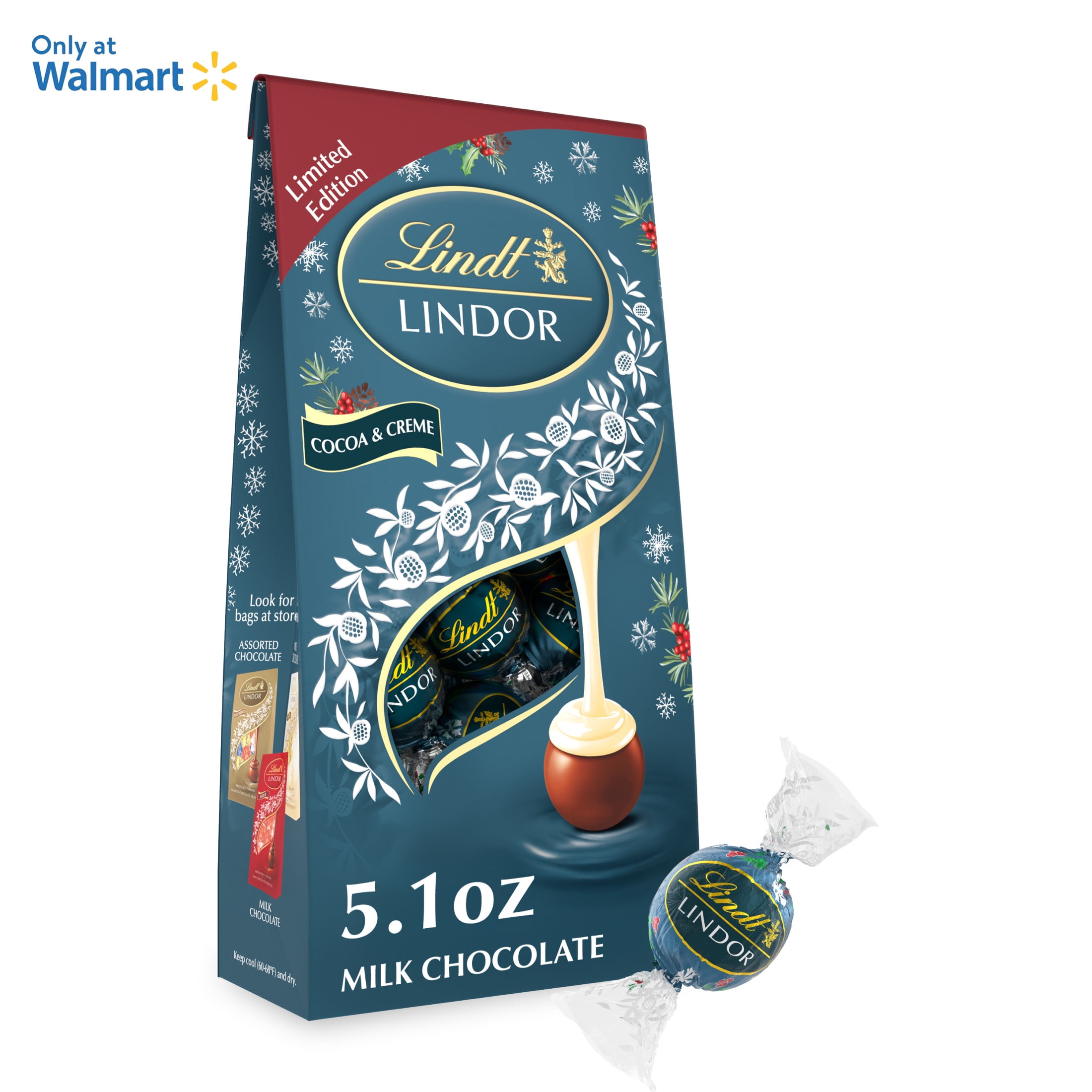 LINDORES　2本セット 2 pack) Lindt LINDOR Snickerdoodle White Chocolate Christmas Candy