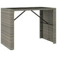 thumbnail image 3 of vidaXL 7 Piece Garden Bar Set Grey Poly Rattan& Solid Wood Acacia, 3 of 4