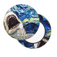 thumbnail image 2 of Disketp Vintage Starry Sky Shark Funda Redonda para Taburete, Funda de Cojín para Silla de Bar Suave y Elástica-12 inch, 2 of 7