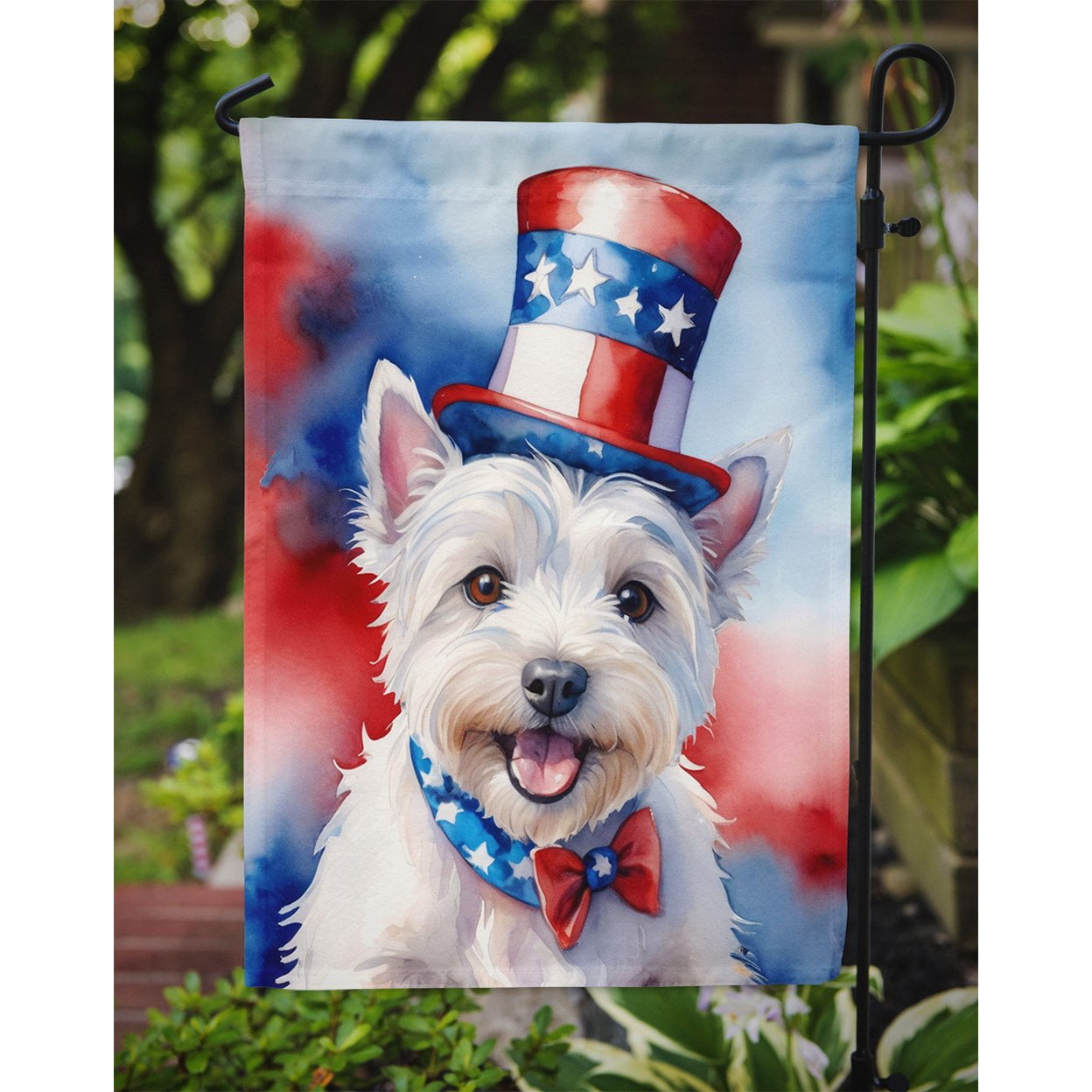 Westie Patriotic Garden Flag 11.25 in x 15.5 in