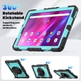 thumbnail image 5 of Case for Lenovo Tab K10 10.3 Inch/M10 FHD Plus 2020 2nd Gen with Screen Protector, 360 Degree Rotating Kickstand Hand Strap Heavy Duty Shockproof Cover with Shoulder Strap, Sky Blue PC, 5 of 7