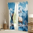 thumbnail image 3 of Feelyou 3D Magic Moose Blackout Curtains Set of 2 (52x84 Each) for Teen, Rustic Animal Wildlife Window Curtains, Blue Winter Snow Mountain Curtains and Drapes, Living Room Curtains Decor, 3 of 6