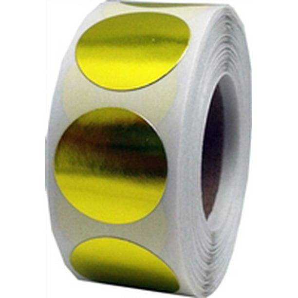 Gold Circle Dot Stickers 0.75" Inch Round 500 Pack