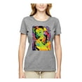 thumbnail image 2 of Colorful Woman Marilyn Monroe Pop Culture Womens Graphic T-Shirt, Heather Grey, Small, 2 of 3